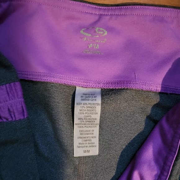 Champion Lavender and Grey Ruched Capri  Leggings Size Medium - Picture 11 of 12